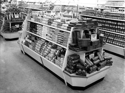 Biscuit aisle, Woolworths store by English Photographer